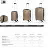 Medium Sevron rigid suitcases with L capacity