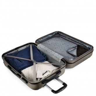 Medium Sevron rigid suitcases with L capacity