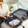 Medium Sevron rigid suitcases with L capacity