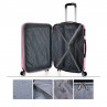 Medium Sevron rigid suitcases with L capacity