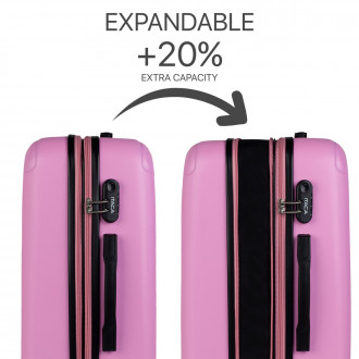 Medium Sevron rigid suitcases with L capacity