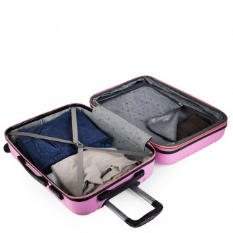 Medium Sevron rigid suitcases with L capacity