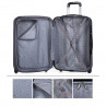 Medium Sevron rigid suitcases with capacity of 68 L