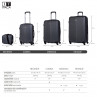 Medium Sevron rigid suitcases with capacity of 68 L