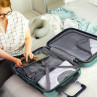 Medium Sevron rigid suitcases with capacity of 68 L