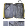 Medium Sevron rigid suitcases with capacity of 68 L