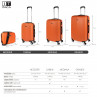 Medium Sevron rigid suitcases with capacity of 68 L