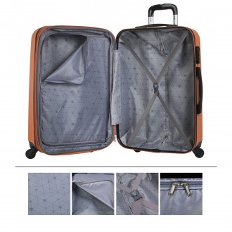 Medium Sevron rigid suitcases with capacity of 68 L