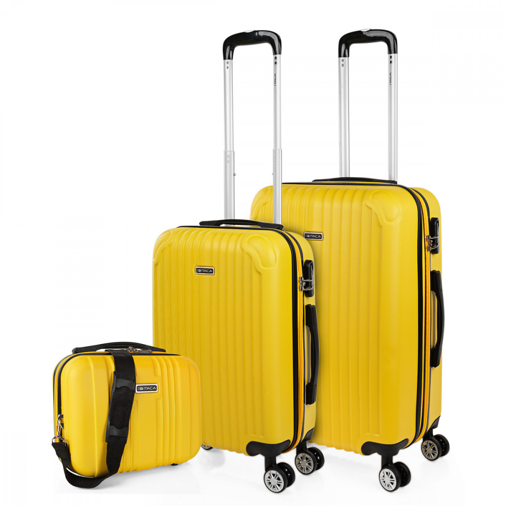 Medium Sevron rigid suitcases with capacity of 68 L