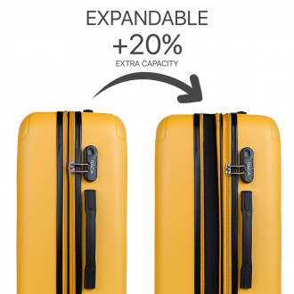 Medium Sevron rigid suitcases with capacity of 68 L