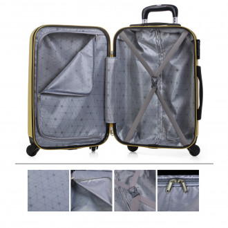 Medium Sevron rigid suitcases with capacity of 68 L