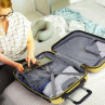 Medium Sevron rigid suitcases with capacity of 68 L