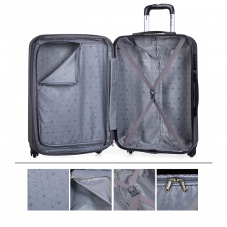 Medium Sevron rigid suitcases with capacity of 104 L