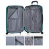 Medium Sevron rigid suitcases with capacity of 104 L