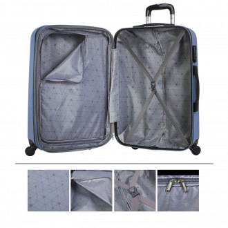 Medium Sevron rigid suitcases with capacity of 104 L