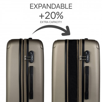 Medium Sevron rigid suitcases with capacity of 104 L