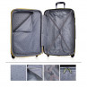 Set of 2/3 suitcases (Cabin, Medium and Large) Sevron rigid with capacity of 104 L