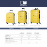 Medium Elba rigid suitcases with capacity of L