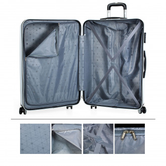 Medium Elba rigid suitcases with capacity of 99 L