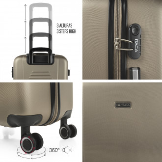 Medium Tiber rigid suitcases with L-capacity