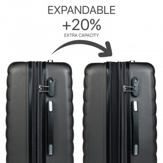 Set of 2/3 suitcases (Cabin, Medium and Large) Simoa rigida with capacity of L