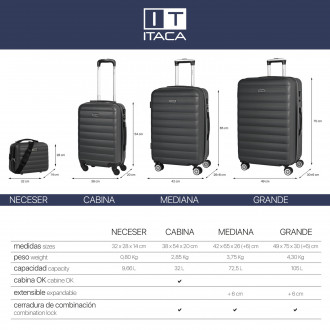 Simoa rigida cabin cases with L-capacity