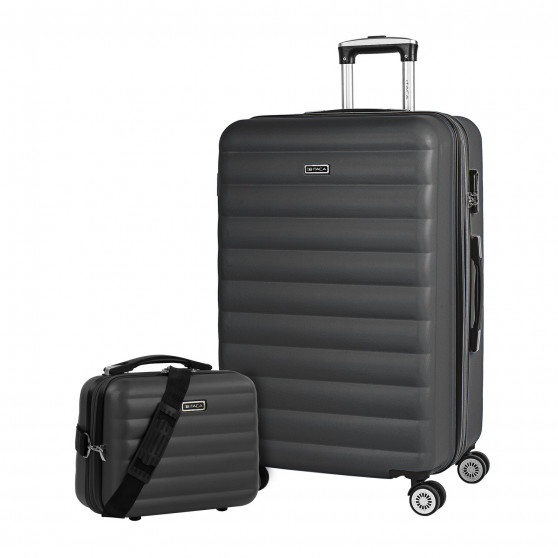 [Set of 3 suitcases (Cabin, Medium and Large)] Simoa rigida with L-capacity