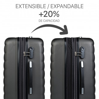 [Set of 3 suitcases (Cabin, Medium and Large)] Simoa rigida with L-capacity