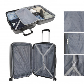 Medium Sevron rigid suitcases with capacity of 68 L