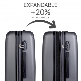 Medium Sevron rigid suitcases with capacity of 68 L