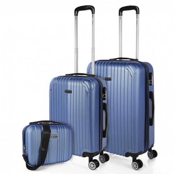 Medium Sevron rigid suitcases with capacity of 68 L