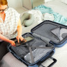 Medium Sevron rigid suitcases with capacity of 68 L