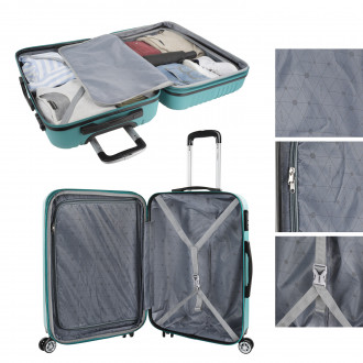 Medium Sevron rigid suitcases with capacity of 68 L