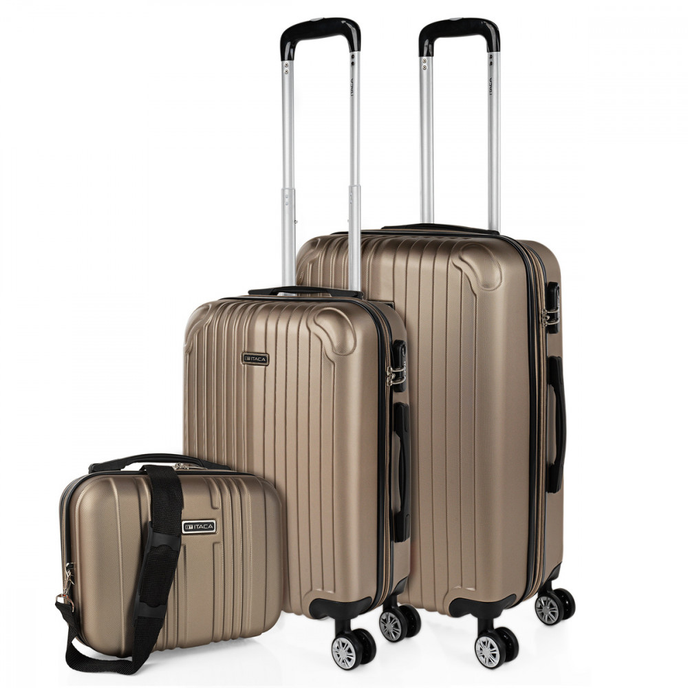 Medium Sevron rigid suitcases with capacity of 68 L