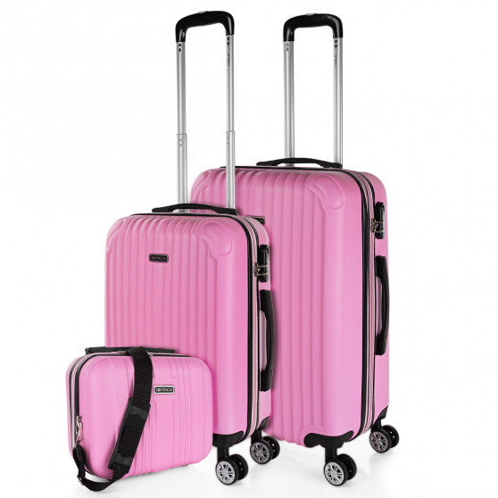 Medium Sevron rigid suitcases with capacity of 68 L