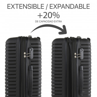 Ensemble de 2/3 valises (Cabin, Medium et Large) Glasgow rigide/souple d une capacité de 102 L.