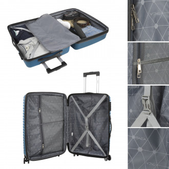 Ensemble de 2/3 valises (Cabin, Medium et Large) Glasgow rigide/souple d une capacité de 102 L.