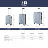 Set of 2/3 suitcases (Cabin, Medium and Large) Glasgow rigid/soft with a capacity of 102 L.