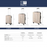 Glasgow medium size hard/soft suitcases with 102 L capacity