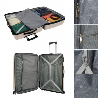 Set of 2/3 suitcases (Cabin, Medium and Large) Glasgow rigid/soft with a capacity of 102 L.