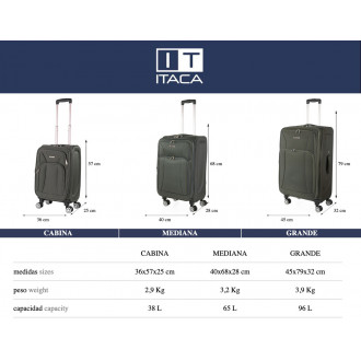 Ensemble de bagages 50/60/70Cm Itaca Bergamo