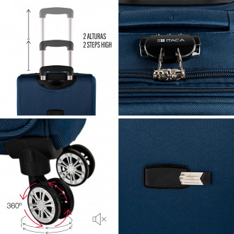 Itaca Bergamo 50/60Cm Luggage Set