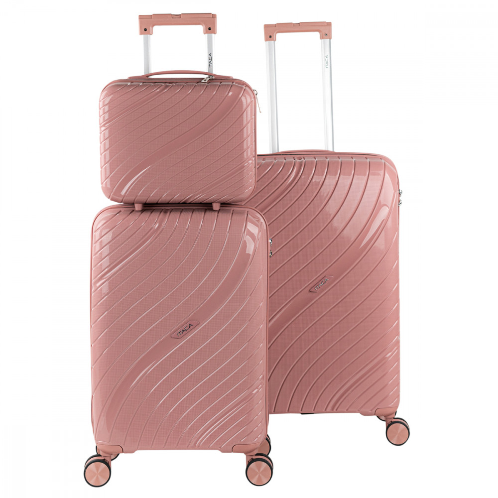 Danubio medium sized hard/soft suitcases with 62 L capacity