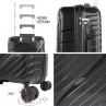 Danubio medium sized hard/soft suitcases with 94 L capacity