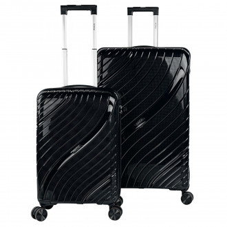 Set di 2/3 valigie (Cabin, Medium e Large) Danubio rigide/morbide con capacità di 94 L.