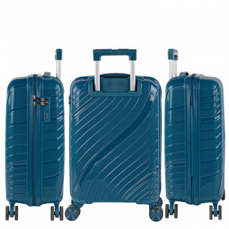 Set di 2/3 valigie (Cabin, Medium e Large) Danubio rigide/morbide con capacità di 94 L.