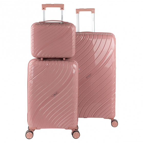 Set of 2/3 suitcases (Cabin, Medium and Large) Danubio rigid/soft with a capacity of 94 L.