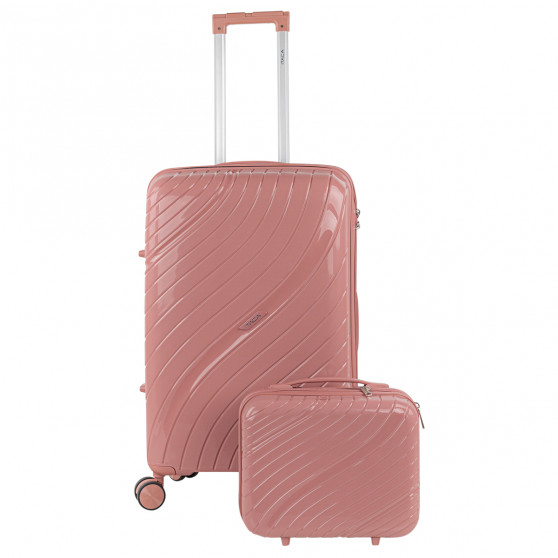 Danubio medium sized hard/soft suitcases with 62 L capacity