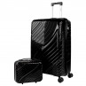 [Set of 3 suitcases (Cabin, Medium and Large)] Danubio rigid/soft with a capacity of 94 L.