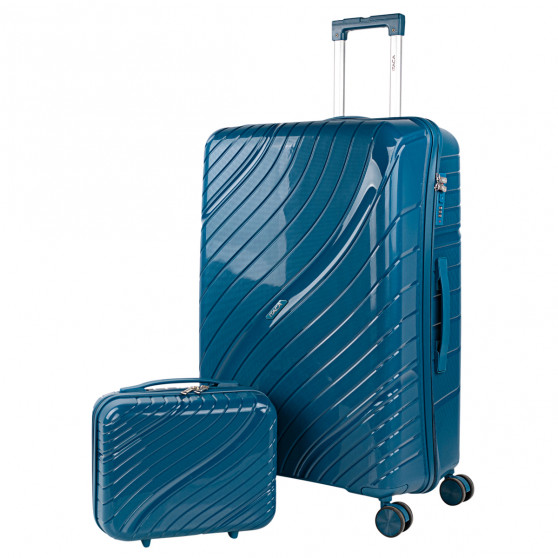 [Set of 3 suitcases (Cabin, Medium and Large)] Danubio rigid/soft with a capacity of 94 L.